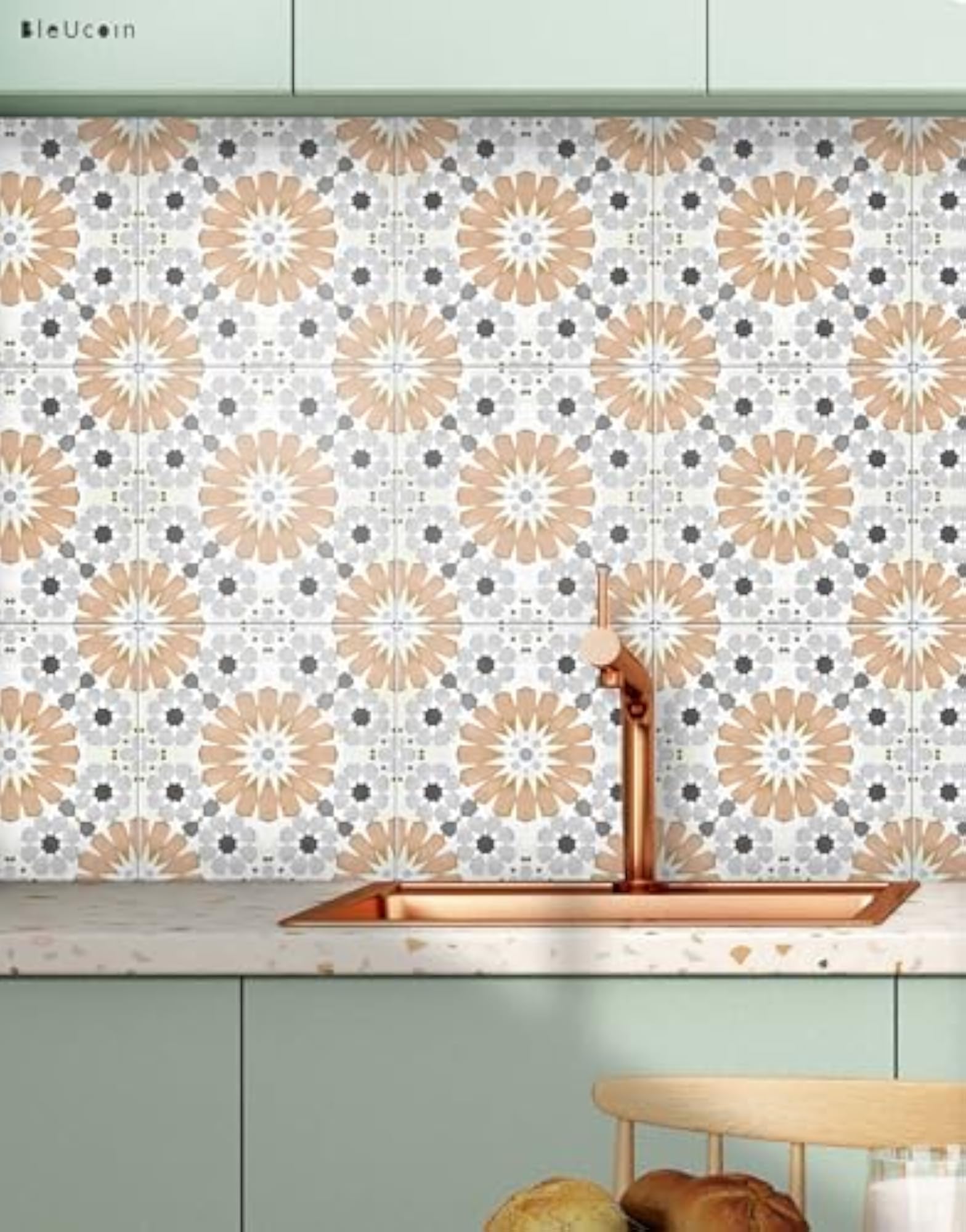 Ivora Peel and Stick Tile Stickers, Vinyl Backsplash